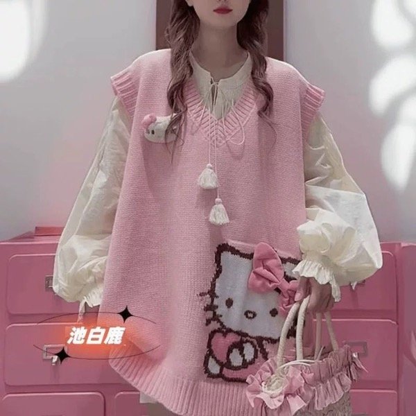 Producto - Chaleco Hello Kitty Rosa y Blanco