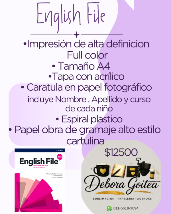 Producto - English File ( Tapa Fucsia )