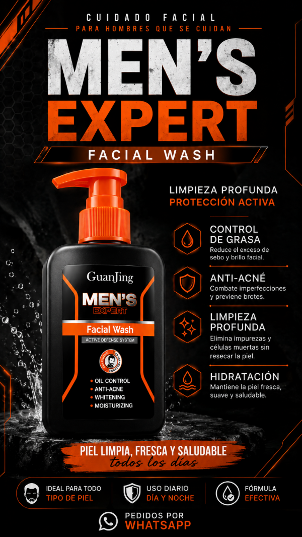 Producto - GuanJing Men's Expert Facial Wash Limpiador Facial para Hombres