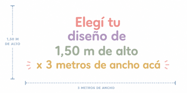 Producto - Telón a elección tamaño 1.5mt por 3mt