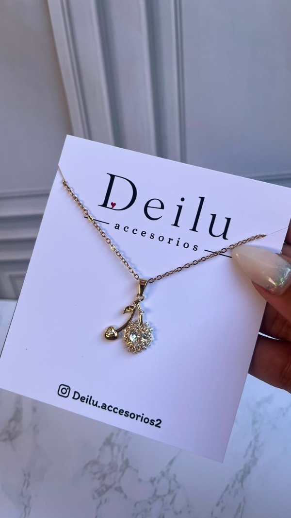 Producto - Collar Cherry love gold - 0
