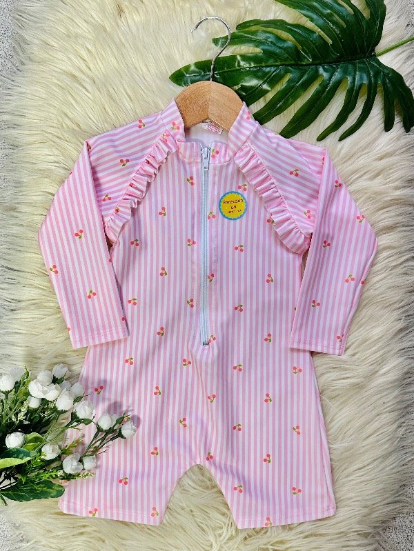 Producto - ENTERITO UV BRISA RAYADA CEREZA