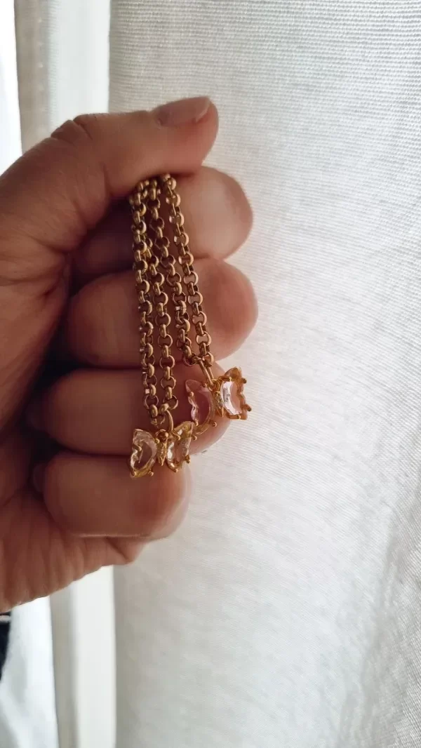 Producto - Pulseras mariposas acero dorado