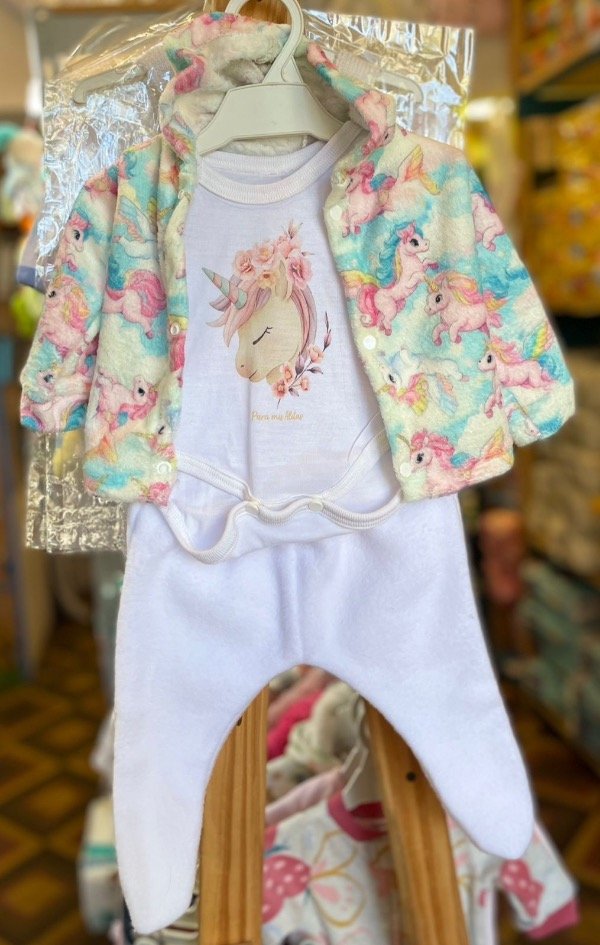 Producto - Conjunto de polar x3 talle 1 Unicornios