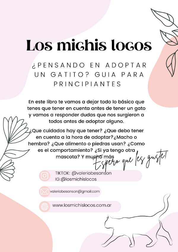Producto - PENSANDO EN ADOPTAR UN GATO, GUIA PARA PRINCIPIANTES.