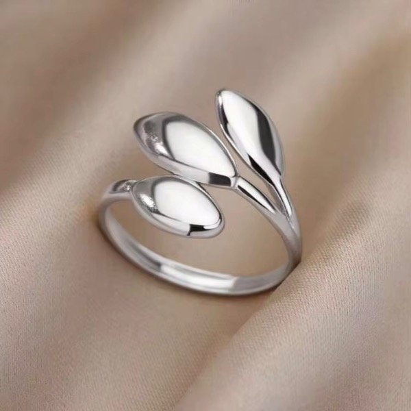 Producto - Anillo Feliz Hoja plateado - 1