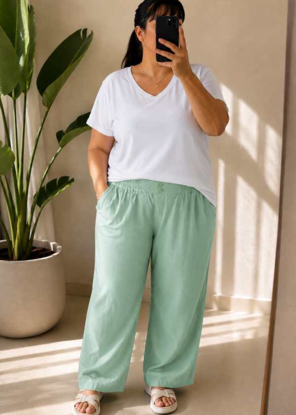 Producto - Pantalon Lino Oversize Con botones - 1