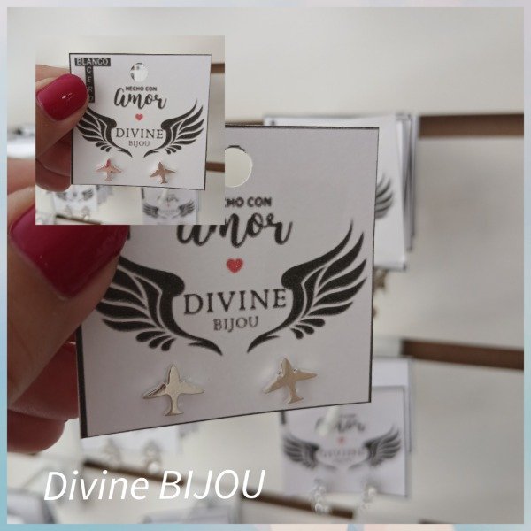 Producto - Aros avión  acero blanco