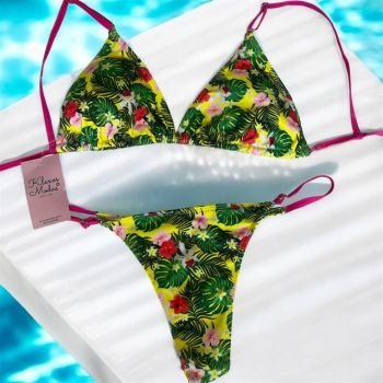 Producto - BIKINIS ESTAMPA FLORES VERDES
