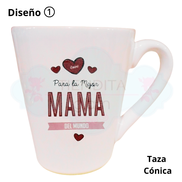 Producto - TAZAS DECO BLANCAS DISEÑO FRASES MAMÁ - 4