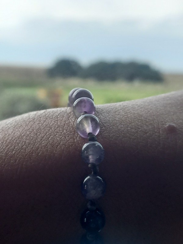 Producto - Pulsera de Cuarzo Amatista grande regulable - 5