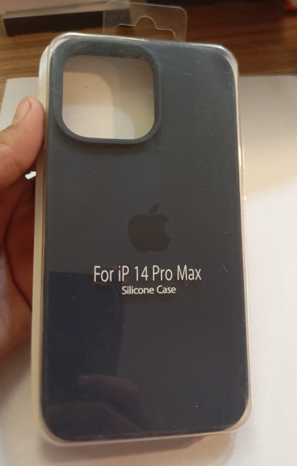 Producto - Funda Silicone Case Azul Logo para iPhone 14 Pro Max