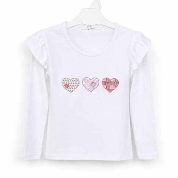Producto - Remera Blanca Corazones