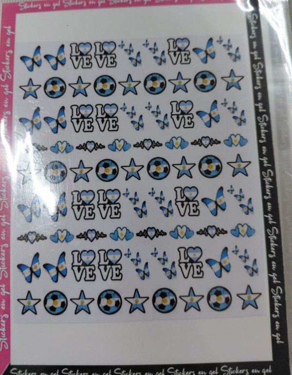 Producto - PLANCHA STICKER ARGENTINA - VARIOS MODELOS