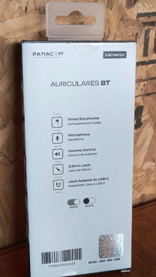 Producto - Auriculares Inear Intrauditivos Panacom Color Blanco 3.5mm Blanco - 2