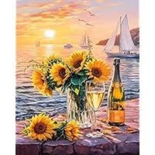 Producto - DIAMOND PAINTING 20X30 HI STONE ATARDECER DE SHAMPAGNE Y GIRASOLES