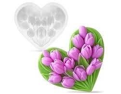 Producto - MOLDE CORAZON CON TULIPANES