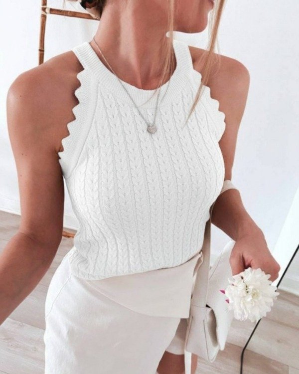 Producto - Musculosa tejida ESPIGA