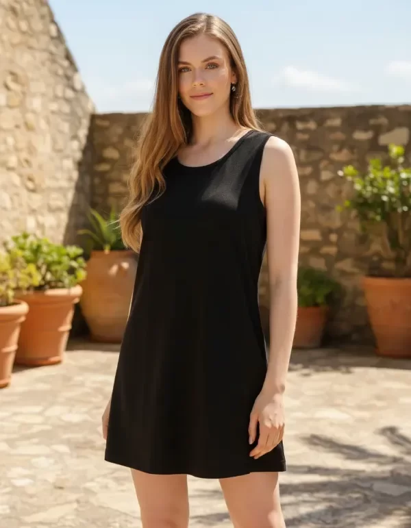 Producto - Vestido Solero Liso Negro T4