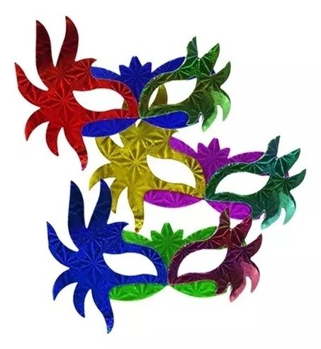 Producto - Antifaz holográfico bicolor x 6un