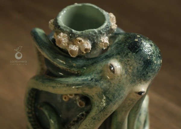 Producto - Candelabro De Cerámica Pulpo Escultura Artesanal Decoración - 7