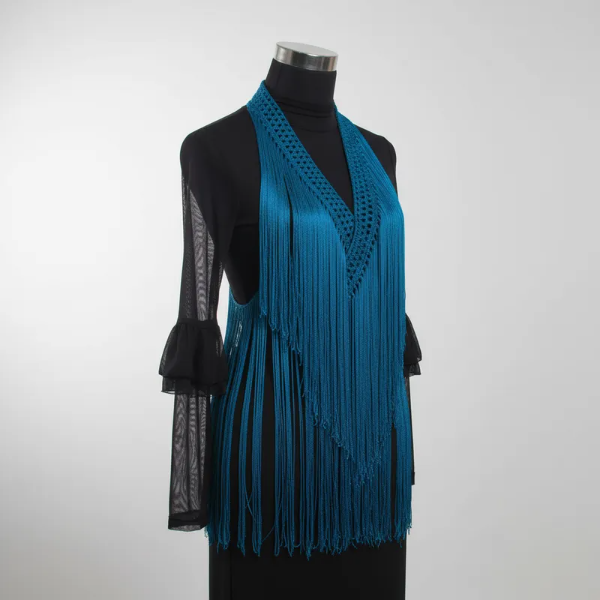 Producto - Tira De Flecos Para Cruzar 160 cm Azul PRE VENTA