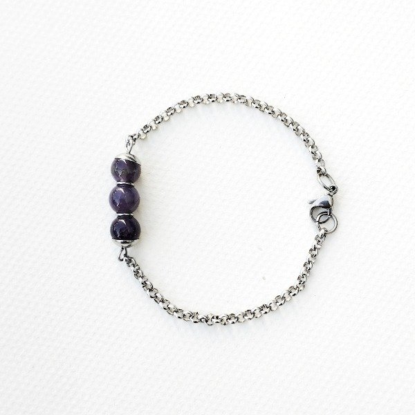 Producto - PULSERA TRIPLE AMATISTA