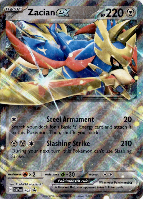 Producto - Zacian ex SVP198 Scarlet and Violet Black Star Promos