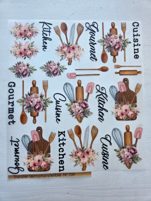 Producto - Transfer termotransferible COCINA  23 x 30cm