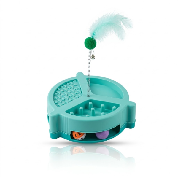 Producto - Comedero Interactivo con Pelota - plumas y dificultad 25296 Pet Plast