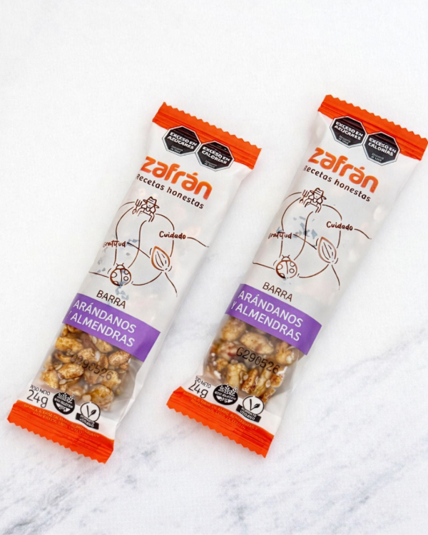 Producto - Barrita de cereal zafran arándanos y almendras