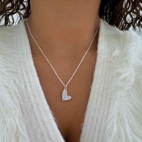 Producto - CONJUNTO BLANCO CORAZON PUNTA CON BRILLOS