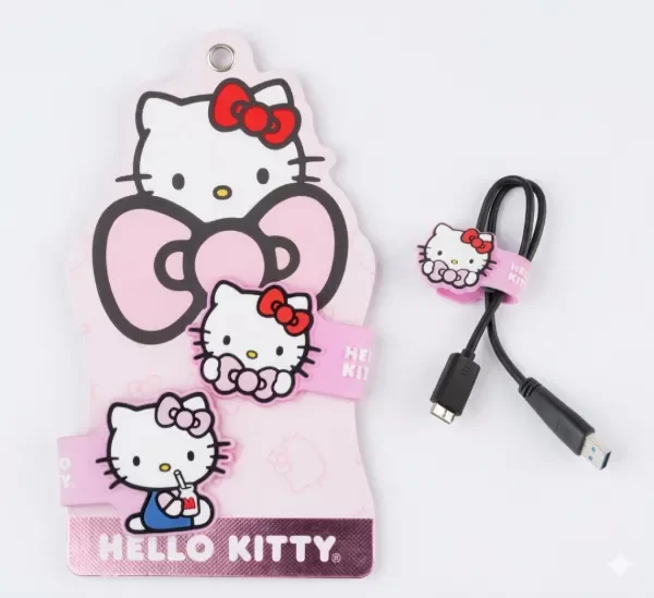 Producto - PREVENTA!!! Sujeta Cables x2 "Hello Kitty" - Mooving