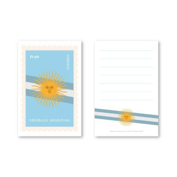 Producto - Postal Estampilla SOL DE MAYO