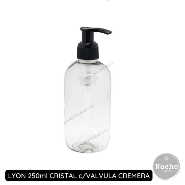 Producto - LYON 250 CRISTAL + VALVULA CREMERA NEGRA