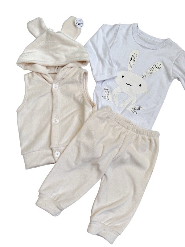 Producto - Conjunto plush natural conejo