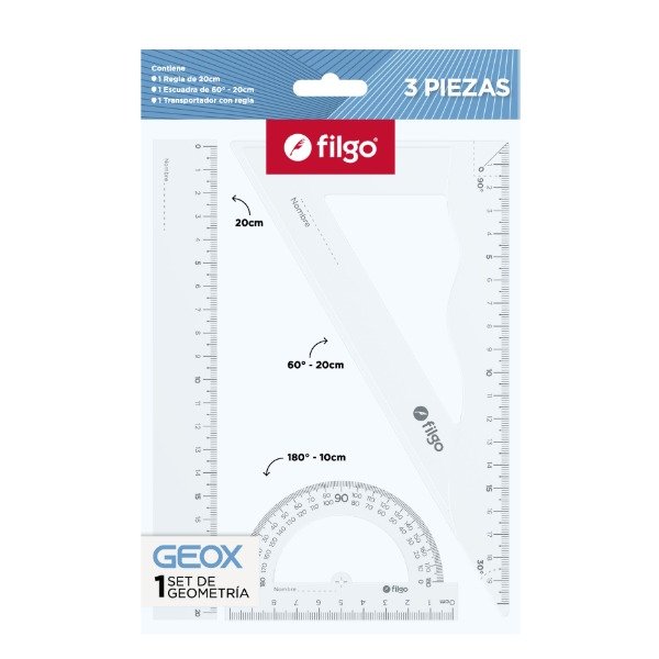 Producto - SET GEOMET. FILGO GEOX 20cm x 3 piezas.