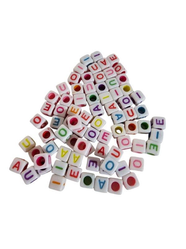 Producto - Letras vocales cuadradas multocolor