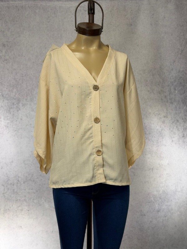 Producto - CARDIGAN LIRIA BEIGE STRASS OVER