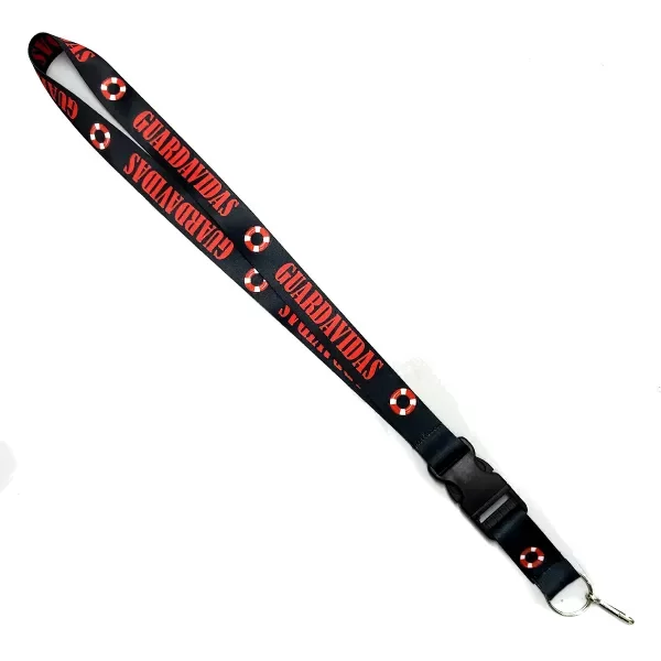 Producto - Llavero Cinta Larga Guardavidas Negro y Rojo