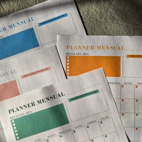Producto - Planner mesual simple x12