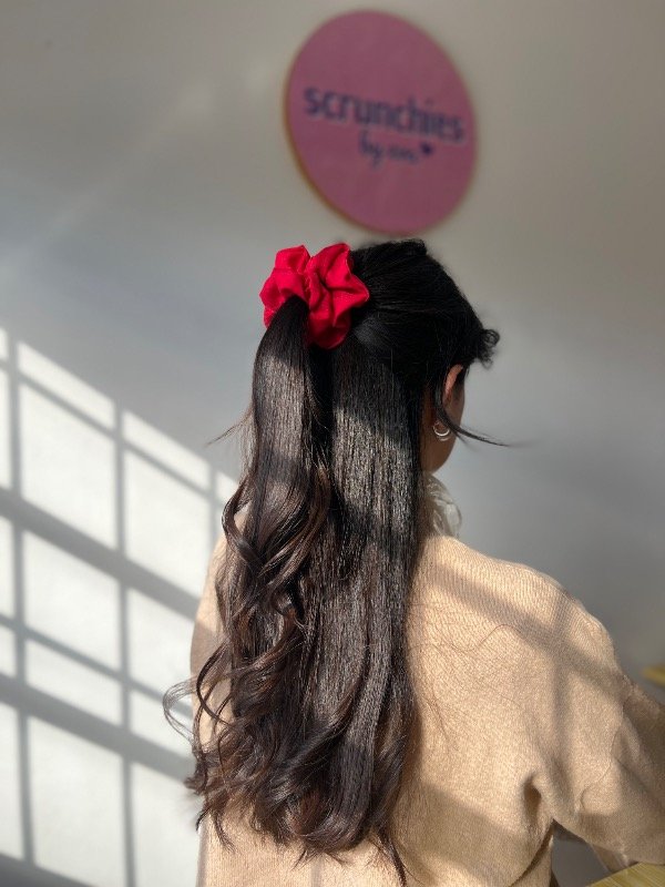 Producto - Scrunchie tropical rojo - 1