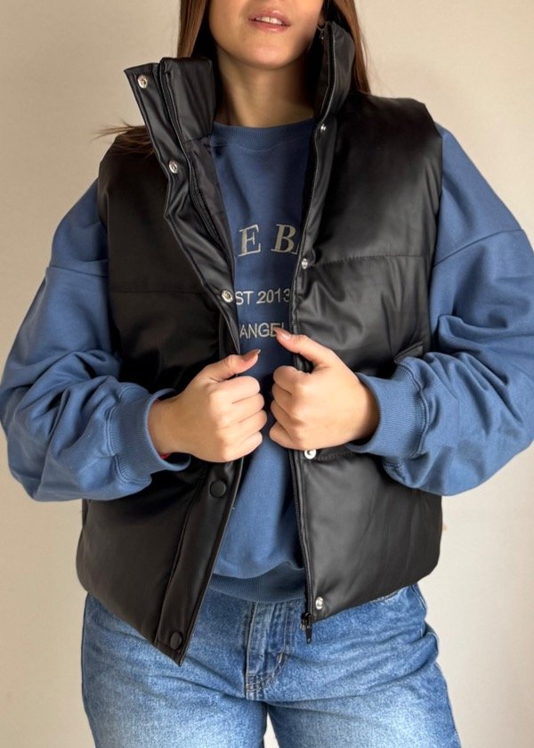 Producto - Chaleco Ecocuero Negro