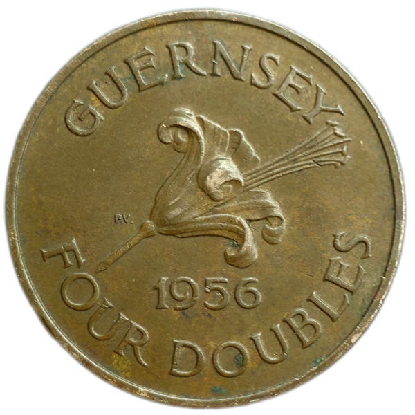Producto - Guernsey 4 Doubles 1956 Lirio Km#15 VF