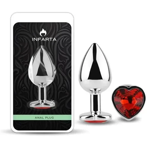 Producto - Plug Heart Love Metal Large red