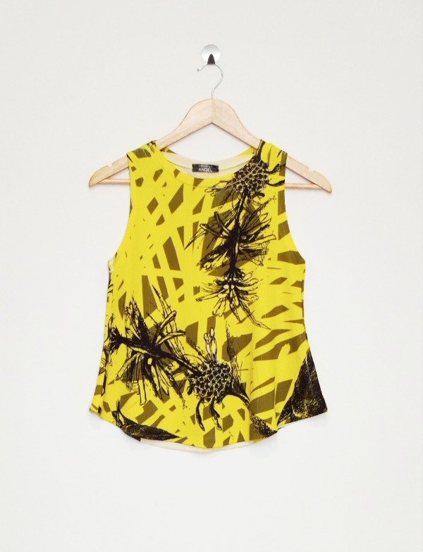 Producto - Musculosa BRAVA -estampa FLORES DE VERANO amarilla- - 0