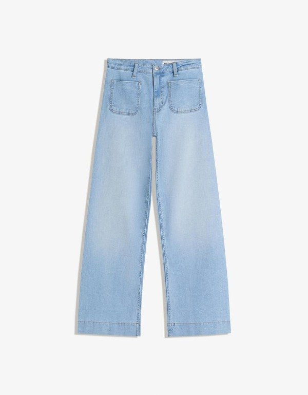 Producto - Jean wide leg tiro alto Bershka - 0