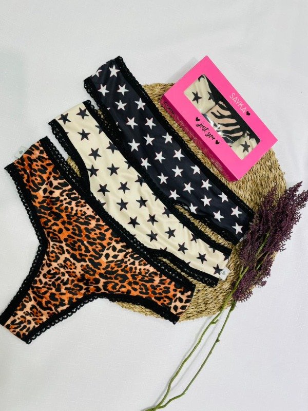 Producto - Art. 10603 - SAYKA - Pack x3 Culotte Less de Microfibra Estampado