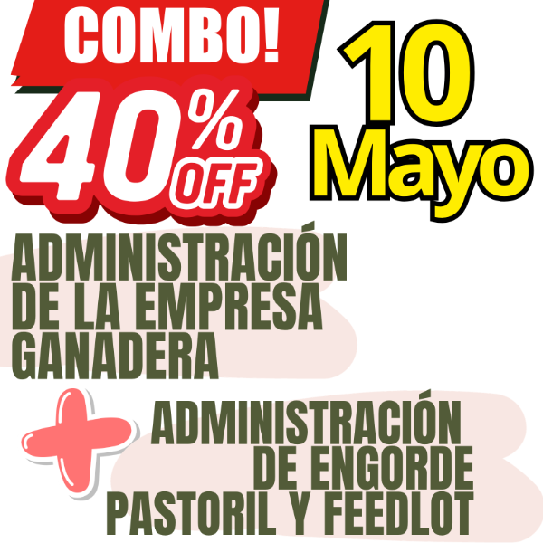 Producto - COMBO 2 CURSOS:     Gestión Ganadera  +  Engorde Pastoril y Feedlot