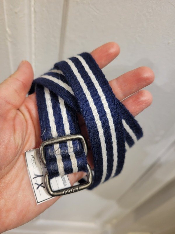 Producto - Cinturón POLO RALPH LAUREN azul y blanco 70 cm - PRECIO: 1X
